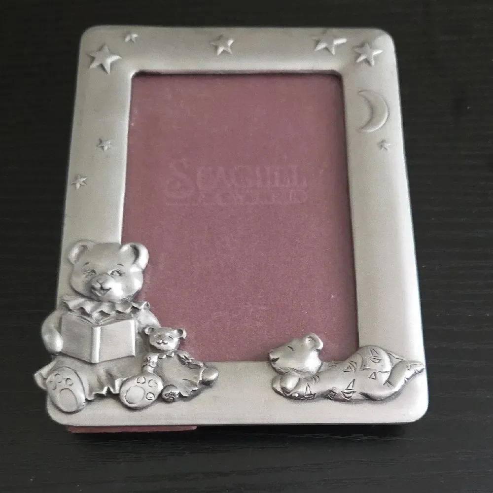 Silver Teddy Bear Picture Frame